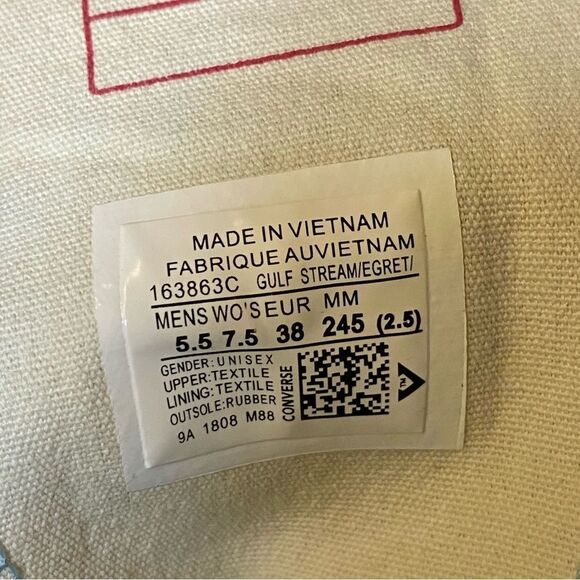 Converse x Golf Le Fleur Chuck 70 High Top Gulf Stream blue retro Women 7.5 EUC - Picture 13 of 15